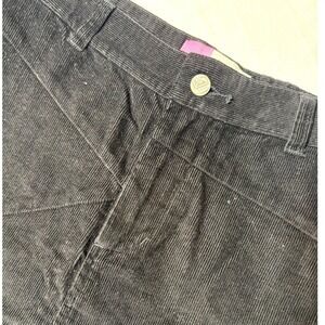 Roxy Quiksilver Black Corduroy Pencil Skirt Geometric Paneled Vintage Size 3